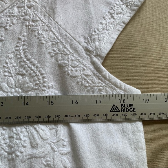 NWT Roller Rabbit White Embroidered Cotton Dress Small Boho Lined $138 Retail - Picture 10 of 16